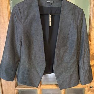 NWT Express Gray Modern Blazer with 3/4 Sleeves